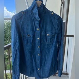 Tory burch denim shirts size 4